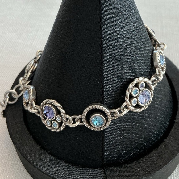 Jade Vintage Marcasite Sterling Silver Bracelet - Picture 8 of 8